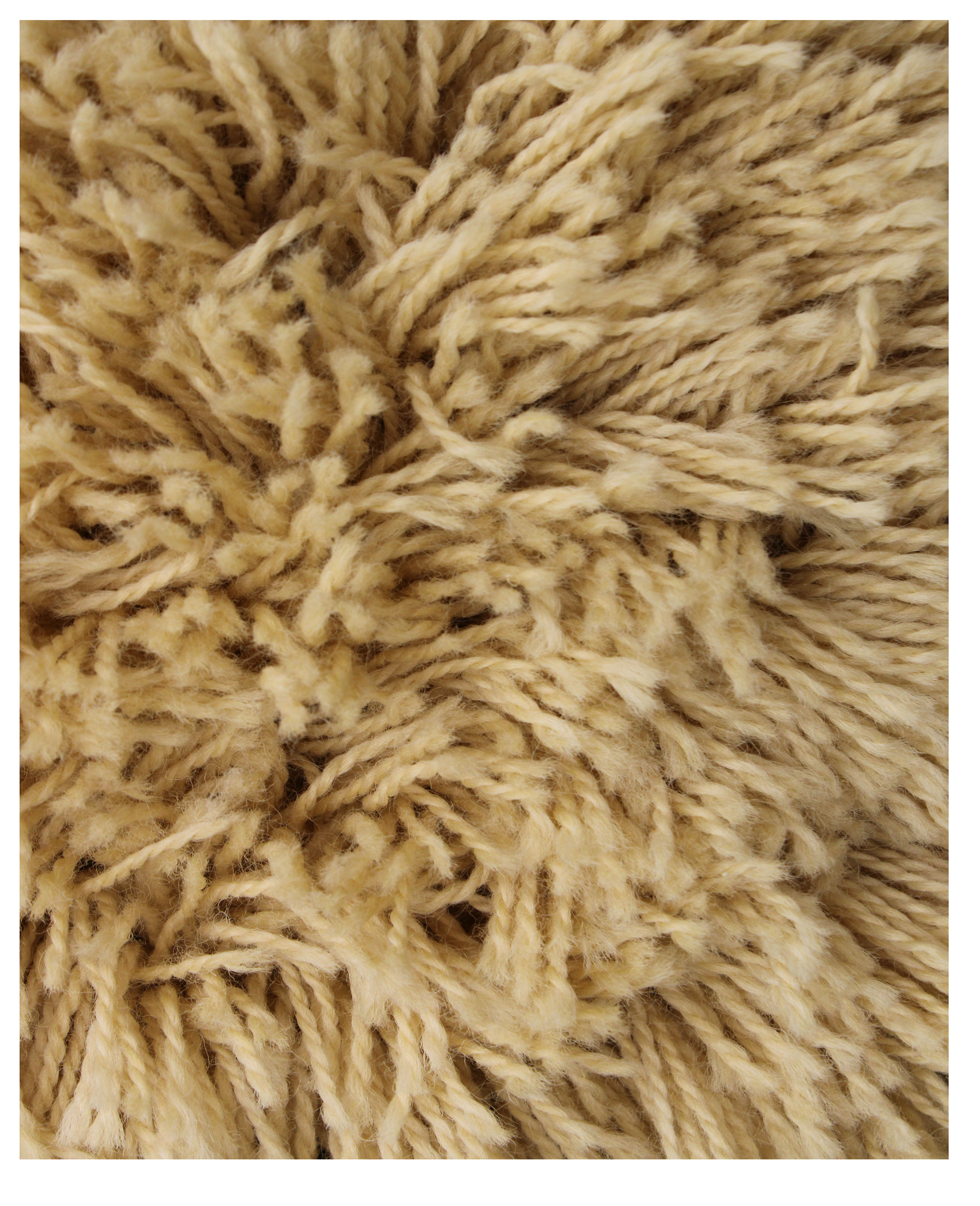 Straw Wool Shag Rug 